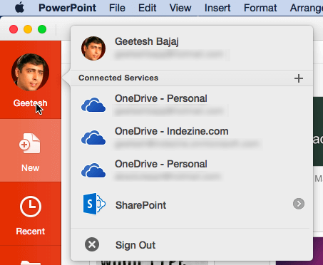 does powerpoint 2016 for mac have option tab and shockwave flash object